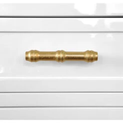 Worlds Away Marcus White Lacquer 1 Drawer, 2 Door Nightstand With Gold Leafed Bamboo Hardware And Gold Leaf Metal Detail -Worlds Away WA MARCUS WH HARDWARE1 57341.1591733021 ni 76498.1707478862