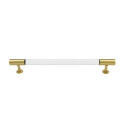 Worlds Away Acrylic Pole Handle - Antique Brass Ends