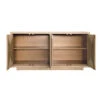 Worlds Away Four Door Cabinet - Rush Front Doors - Cerused Oak