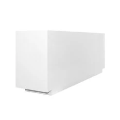 Worlds Away Four Door Cabinet - Rush Front Door - White Lacquer