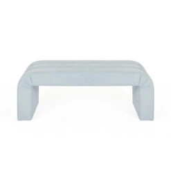 Worlds Away Horizontal Channeled Bench - Performance Light Blue Chenille -Worlds Away WA MERCER LB FRONT 2 94251.1695056593 ni 75040.1707481762