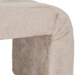 Worlds Away Horizontal Channeled Bench - Taupe Textured Chenille -Worlds Away WA MERCER TP DETAIL 23988.1695056488 ni 55557.1707481764