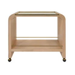 Worlds Away Waterfall Edge Bar Cart - Antique Brass Rails - Natural Oak 10 Worlds Away Waterfall Edge Bar Cart - Antique Brass Rails - Natural Oak -Worlds Away WA MYER NO 17066.1695056245 ni 29794.1707481772