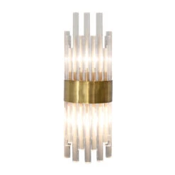 Worlds Away Acrylic Rod Sconce - Antique Brass Band -Worlds Away WA NATASHA ABR LIT 54317.1619197769 ni 73686.1707481772