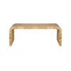 Worlds Away Light Burlwood Waterfall Coffee Table