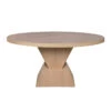 Worlds Away Sculptural Base Dining Table - Natural Oak