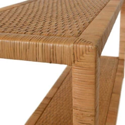Worlds Away Two Tier Console - Natural Rattan -Worlds Away WA NEWTON DETAIL 05139.1695241527 ni 06939.1707481776
