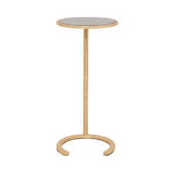 Worlds Away Wire Wrapped Stem Round Cigar Table - Antique Mirror Top - Gold Leaf -Worlds Away WA NINA G 79516.1647956950 ni 70494.1707481778