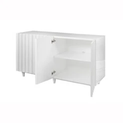 Worlds Away Odette White Lacquer 4 Door Scalloped Front Cabinet -Worlds Away WA ODETTE WH OPEN ANGLE 15024.1581541792 ni 03973.1719005627