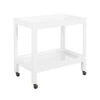 Worlds Away Fluted Bar Cart - White Washed Oak