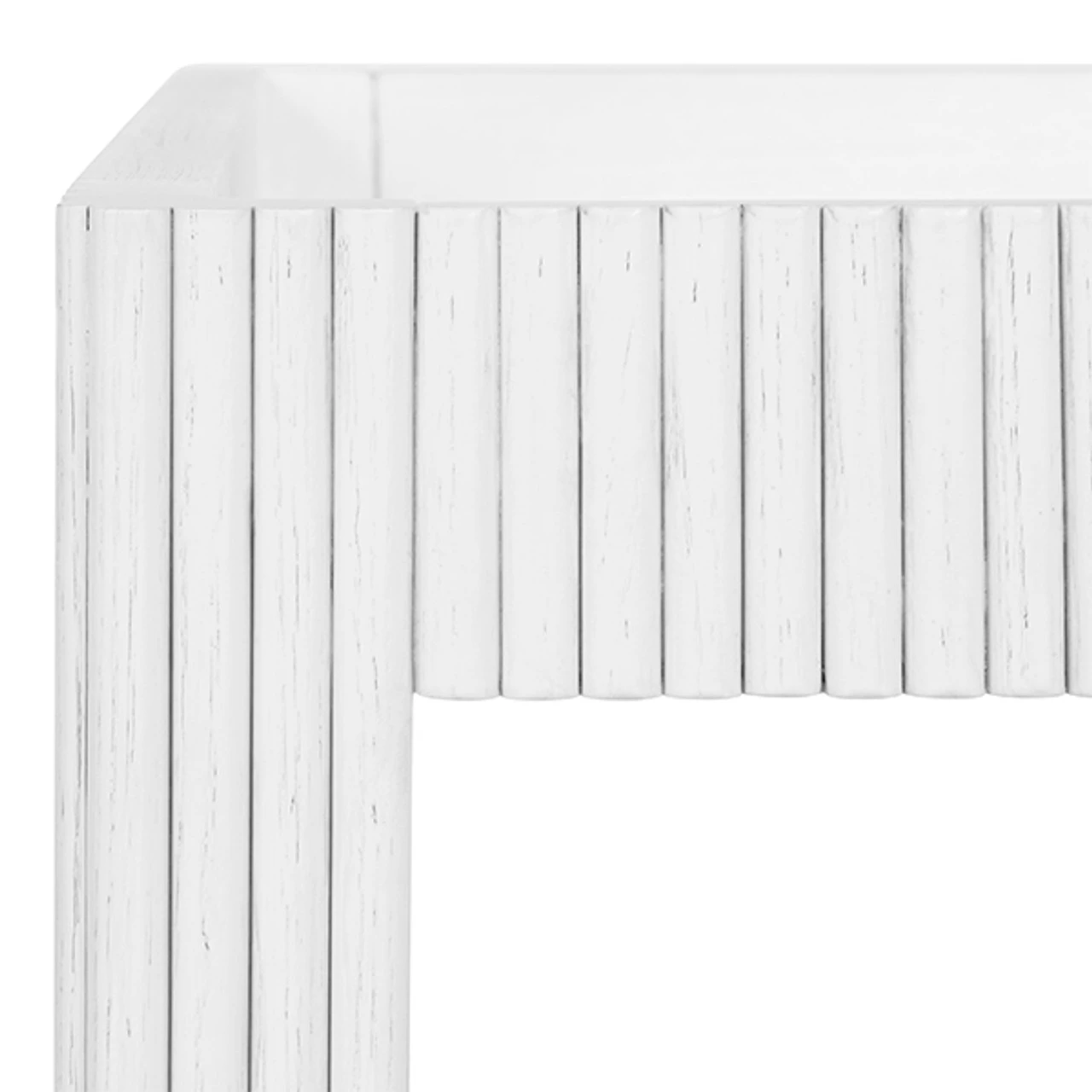 Worlds Away Fluted Bar Cart - White Washed Oak 7 Worlds Away Fluted Bar Cart - White Washed Oak - Image 7