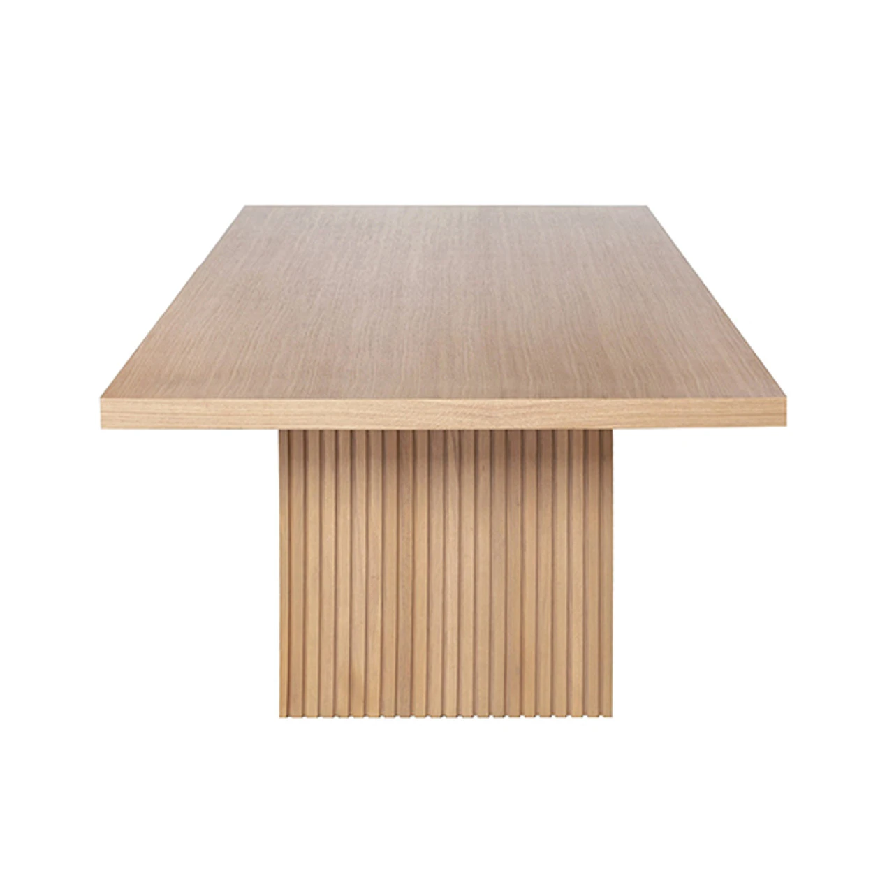 Worlds Away Plank Style Slatted Base Dining Table - Natural Oak 4 Worlds Away Plank Style Slatted Base Dining Table - Natural Oak - Image 4