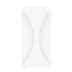 Worlds Away Hourglass Occassional Table - Matte White Lacquer