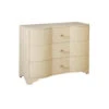 Worlds Away Three Drawer Chest - Natural Grasscloth