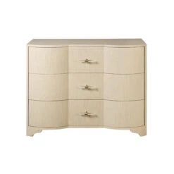 Worlds Away Three Drawer Chest - Natural Grasscloth -Worlds Away WA PLYMOUTH NAT 97257.1553802172 ni 86308.1707481796