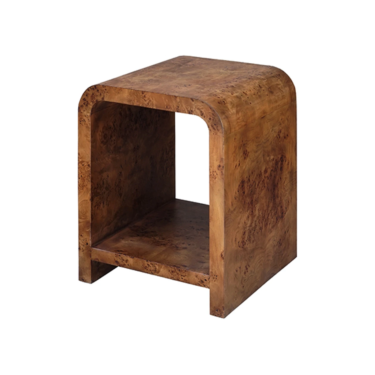 Worlds Away Putnam Side Table - Burl Wood 2 Worlds Away Putnam Side Table - Burl Wood - Image 2