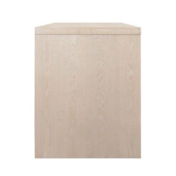 Worlds Away Waterfall Two Drawer Desk - Brass And Acrylic Hardware - Cerused Oak