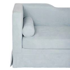 Worlds Away Skirted Tuxedo Style Sofa - Notched Back - Performance Light Blue Chenille 18 Worlds Away Skirted Tuxedo Style Sofa - Notched Back - Performance Light Blue Chenille -Worlds Away WA REX LB DETAIL 1 38784.1694809481 ni 87808.1707481804