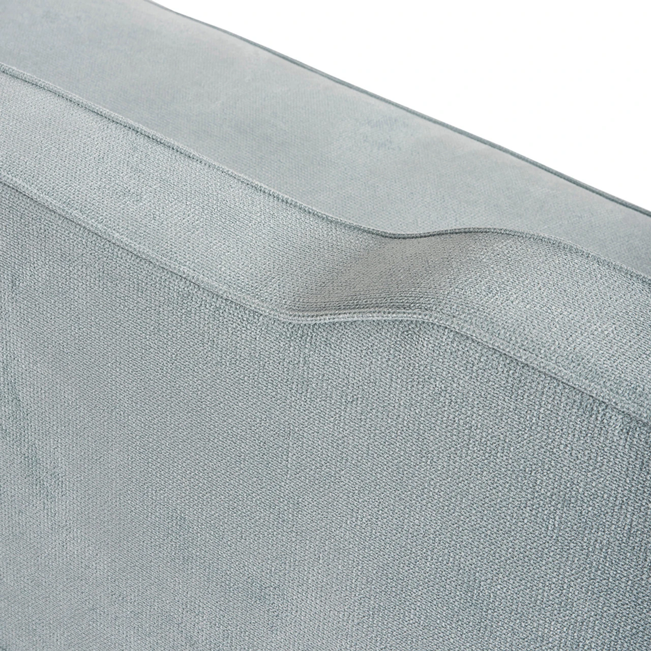 Worlds Away Skirted Tuxedo Style Sofa - Notched Back - Performance Light Blue Chenille 9 Worlds Away Skirted Tuxedo Style Sofa - Notched Back - Performance Light Blue Chenille - Image 9