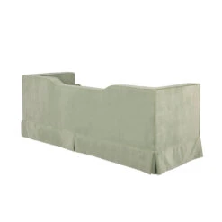 Worlds Away Skirted Tuxedo Style Sofa - Notched Back - Sage Green Velvet -Worlds Away WA REX SG BACK ANGLE 60908.1694809422 ni 76704.1707481805