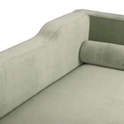 Worlds Away Skirted Tuxedo Style Sofa - Notched Back - Sage Green Velvet -Worlds Away WA REX SG DETAIL 2 13802.1694809419 ni 44905.1707481805