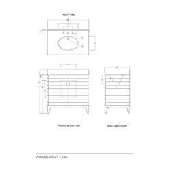 Worlds Away Bath Vanity - Horizontal Fluted Detail - Cerused Oak - White Marble Top, Porcelain Sink, And Polished Brass Knobs 14 Worlds Away Bath Vanity - Horizontal Fluted Detail - Cerused Oak - White Marble Top, Porcelain Sink, And Polished Brass Knobs -Worlds Away WA RHODES WEB SIZE 06524.1702304513 ni 91866.1707481806