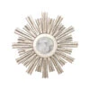 Worlds Away Rinaldo Starburst Mirror In Champagne Silver Leaf With Antique Mirror Center