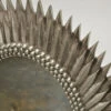 Worlds Away Oval Starburst Mirror - Silver Leaf