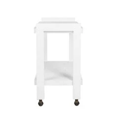 Worlds Away Minimalist Bar Cart - White Washed Oak