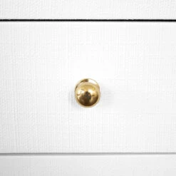 Worlds Away Roscoe Side Table - Coated White Linen