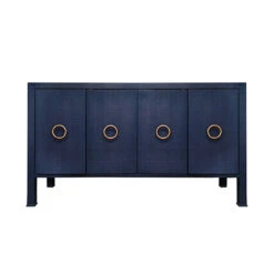 Worlds Away Four Door Buffet - Antique Brass Circle Hardware - Textured Navy Linen 12 Worlds Away Four Door Buffet - Antique Brass Circle Hardware - Textured Navy Linen -Worlds Away WA RUE NVY 54089.1647956737 ni 65909.1707481814