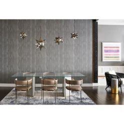 Worlds Away Small Star Chandelier With Antique Mirror