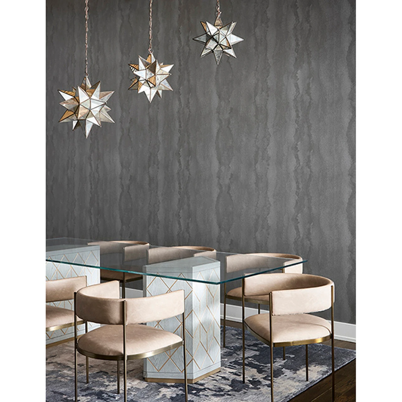 Worlds Away Small Star Chandelier With Antique Mirror 4 Worlds Away Small Star Chandelier With Antique Mirror - Image 4