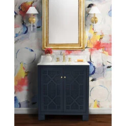 Worlds Away One Light Sconce - White Linen Coolie Shade - Brushed Brass And White Lacquer -Worlds Away WA Schaeffer NVY Alfie WH Waverly G Lifestyle HIGH RES 99060.1695231897 ni 92723.1707481610