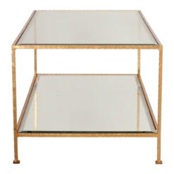 Worlds Away Taylor Hammered Gold Leaf Rectangular Coffee Table With Beveled Glass Shelves 13 Worlds Away Taylor Hammered Gold Leaf Rectangular Coffee Table With Beveled Glass Shelves -Worlds Away WA TAYLOR G SIDE 70258.1581543252 ni 82991.1707478892