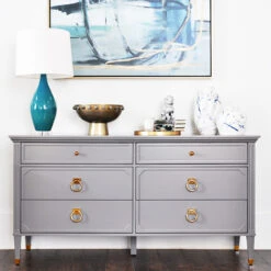 Worlds Away Harvey Bowl - Antique Brass/Stone