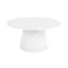 Worlds Away Round Coffee Table Base And Top - White Lacquer