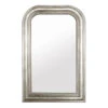 Worlds Away Waverly Champagne Silver Leaf Handcarved Curved Top Rectangular Mirror Nonantiqued Mirror Insert