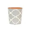 Worlds Away Oval Wastebasket Grey And Cream