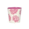 Worlds Away Oval Wastebasket Pink Floral