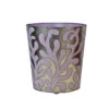 Worlds Away Oval Wastebasket Lavendar And Silver