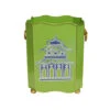 Worlds Away Square Wastebasket - Lion Handles - Green Pagoda