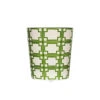 Worlds Away Oval Wastebasket Green And Cream
