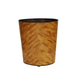 Worlds Away Oval Wastebasket - Tortoise Shell