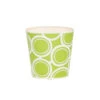 Worlds Away Oval Wastebasket Green And Cream Design