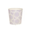Worlds Away Oval Wastebasket Lavendar And Cream
