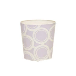 Worlds Away Oval Wastebasket Lavendar And Cream