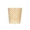 Worlds Away Oval Wastebasket Yellow And Cream Zebra