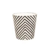Worlds Away Oval Wastebasket Cream And Black Zebra