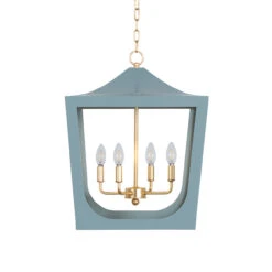 Worlds Away Modern Pagoda Lantern - Four Light Gold Leaf Cluster, Body - Light Blue Powder Coat 5 Worlds Away Modern Pagoda Lantern - Four Light Gold Leaf Cluster, Body - Light Blue Powder Coat -Worlds Away WA WIMBLE GBL 33892.1664810243 ni 96331.1707481833